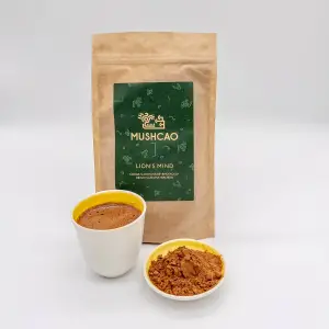 Lion's Mind - Mushcao w proszku z Soplówką, Rhodiolą, Reishi, Lukumą i Baobabem