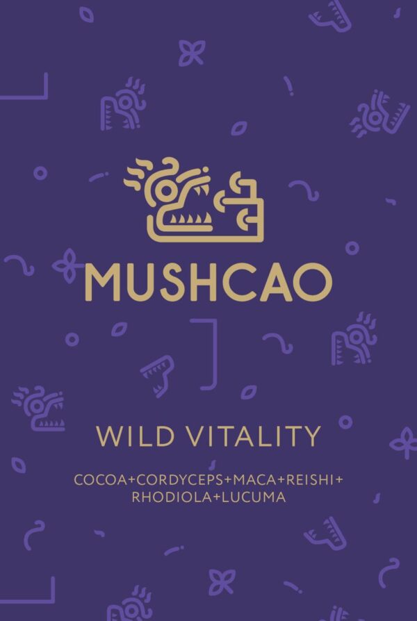 Wild Vitality - Mushcao w proszku z Kordycepsem, Rhodiolą, Macą, Reishi i Lukumą — изображение 2